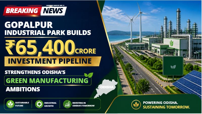 Gopalpur Industrial Park builds ₹65,400 crore investment pipeline, strengthens Odisha's green manufacturing ambitions